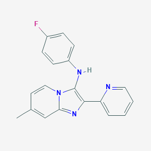molecular formula C19H15FN4 B242327 N-(4-fluorophenyl)-7-methyl-2-(pyridin-2-yl)imidazo[1,2-a]pyridin-3-amine 