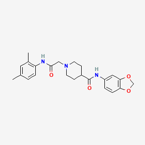 molecular formula C23H27N3O4 B2423272 N-(1,3-benzodioxol-5-yl)-1-[2-(2,4-dimethylanilino)-2-oxoethyl]piperidine-4-carboxamide CAS No. 941970-33-8