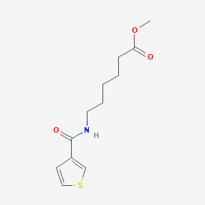 molecular formula C12H17NO3S B2423278 Methyl 6-(thiophen-3-ylformamido)hexanoate CAS No. 1153551-91-7