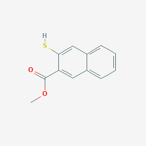 molecular formula C12H10O2S B2423283 Methyl 3-sulfanylnaphthalene-2-carboxylate CAS No. 86163-64-6