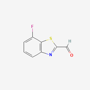 molecular formula C8H4FNOS B2423305 7-Fluoro-1,3-benzothiazole-2-carbaldehyde CAS No. 1784001-90-6