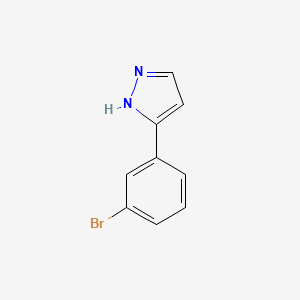 molecular formula C9H7BrN2 B2423316 3-(3-Bromophenyl)-1H-pyrazole CAS No. 149739-65-1; 948294-12-0