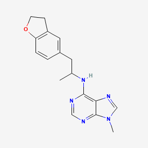 molecular formula C17H19N5O B2423321 N-[1-(2,3-dihydro-1-benzofuran-5-yl)propan-2-yl]-9-methyl-9H-purin-6-amine CAS No. 2380060-52-4