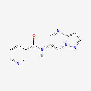 molecular formula C12H9N5O B2423326 N-(pyrazolo[1,5-a]pyrimidin-6-yl)nicotinamide CAS No. 2034480-98-1