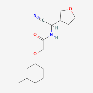 molecular formula C15H24N2O3 B2423369 N-[Cyano(oxolan-3-yl)methyl]-2-(3-methylcyclohexyl)oxyacetamide CAS No. 1465409-26-0