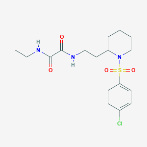 molecular formula C17H24ClN3O4S B2423469 N1-(2-(1-((4-chlorophenyl)sulfonyl)piperidin-2-yl)ethyl)-N2-ethyloxalamide CAS No. 898460-63-4