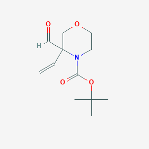 molecular formula C12H19NO4 B2423488 Tert-butyl 3-ethenyl-3-formylmorpholine-4-carboxylate CAS No. 2418724-04-4