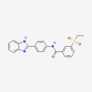 molecular formula C22H19N3O3S B2423557 N-[4-(1H-1,3-benzodiazol-2-yl)phenyl]-3-(ethanesulfonyl)benzamide CAS No. 941998-88-5
