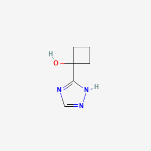 molecular formula C6H9N3O B2423579 1-(4H-1,2,4-triazol-3-yl)cyclobutan-1-ol CAS No. 2138532-34-8