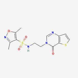 3,5-dimethyl-N-(2-(4-oxothieno[3,2-d]pyrimidin-3(4H)-yl)ethyl)isoxazole-4-sulfonamide