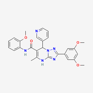 2-(3,5-dimethoxyphenyl)-N-(2-methoxyphenyl)-5-methyl-7-(pyridin-3-yl)-4,7-dihydro-[1,2,4]triazolo[1,5-a]pyrimidine-6-carboxamide
