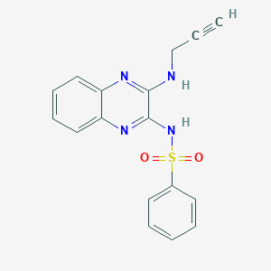 N-[3-(Prop-2-ynylamino)quinoxalin-2-yl]benzenesulfonamide