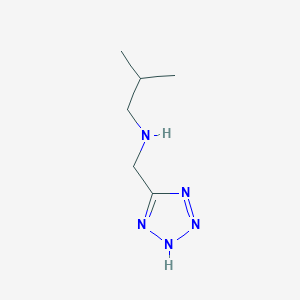 molecular formula C6H13N5 B2423634 N-((1H-tetrazol-5-yl)methyl)-2-methylpropan-1-amine CAS No. 1250725-22-4