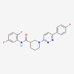 molecular formula C22H19F3N4O B2423728 N-(2,5-difluorophenyl)-1-[6-(4-fluorophenyl)pyridazin-3-yl]piperidine-3-carboxamide CAS No. 1203304-32-8