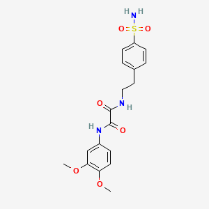 molecular formula C18H21N3O6S B2423734 N1-(3,4-dimethoxyphenyl)-N2-(4-sulfamoylphenethyl)oxalamide CAS No. 899749-03-2