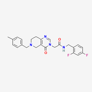molecular formula C24H24F2N4O2 B2423761 N-(2,4-difluorobenzyl)-2-(6-(4-methylbenzyl)-4-oxo-5,6,7,8-tetrahydropyrido[4,3-d]pyrimidin-3(4H)-yl)acetamide CAS No. 1251674-46-0