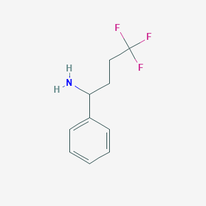molecular formula C10H12F3N B2423792 4,4,4-Trifluoro-1-phenylbutan-1-amine CAS No. 1073477-66-3