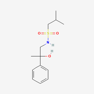 molecular formula C13H21NO3S B2423806 N-(2-hydroxy-2-phenylpropyl)-2-methylpropane-1-sulfonamide CAS No. 1351645-00-5