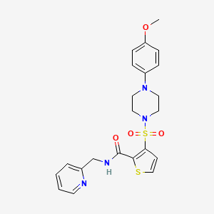 3-((4-(4-methoxyphenyl)piperazin-1-yl)sulfonyl)-N-(pyridin-2-ylmethyl)thiophene-2-carboxamide