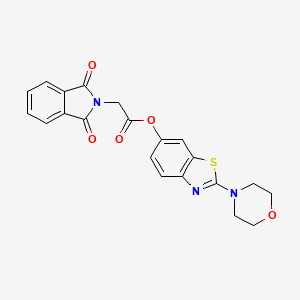2-Morpholinobenzo[d]thiazol-6-yl 2-(1,3-dioxoisoindolin-2-yl)acetate