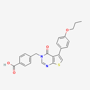4-{[4-oxo-5-(4-propoxyphenyl)thieno[2,3-d]pyrimidin-3(4H)-yl]methyl}benzoic acid