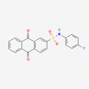 molecular formula C20H12FNO4S B2423839 N-(4-fluorophenyl)-9,10-dioxo-9,10-dihydroanthracene-2-sulfonamide CAS No. 897615-93-9