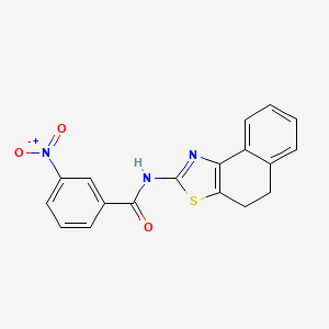 molecular formula C18H13N3O3S B2423856 N-{4H,5H-naphtho[1,2-d][1,3]thiazol-2-yl}-3-nitrobenzamide CAS No. 313404-70-5