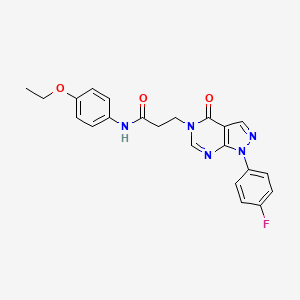 molecular formula C22H20FN5O3 B2423865 N-(4-ethoxyphenyl)-3-(1-(4-fluorophenyl)-4-oxo-1H-pyrazolo[3,4-d]pyrimidin-5(4H)-yl)propanamide CAS No. 952977-47-8