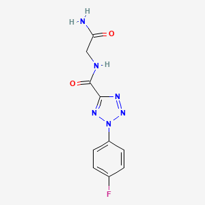 molecular formula C10H9FN6O2 B2423872 N-(2-amino-2-oxoethyl)-2-(4-fluorophenyl)-2H-tetrazole-5-carboxamide CAS No. 1396879-81-4