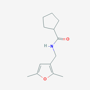 molecular formula C13H19NO2 B2423875 N-[(2,5-dimethylfuran-3-yl)methyl]cyclopentanecarboxamide CAS No. 1351595-14-6