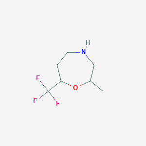 molecular formula C7H12F3NO B2423908 2-Methyl-7-(trifluoromethyl)-1,4-oxazepane CAS No. 2090998-14-2