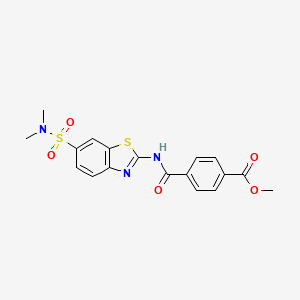 molecular formula C18H17N3O5S2 B2423915 methyl 4-{[6-(dimethylsulfamoyl)-1,3-benzothiazol-2-yl]carbamoyl}benzoate CAS No. 923678-30-2