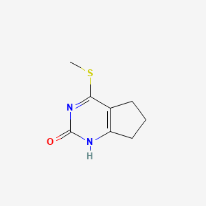 molecular formula C8H10N2OS B2423921 4-(methylsulfanyl)-1H,2H,5H,6H,7H-cyclopenta[d]pyrimidin-2-one CAS No. 28670-82-8
