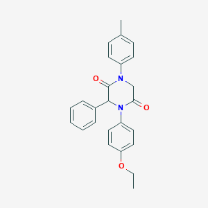 molecular formula C25H24N2O3 B242396 4-(4-Ethoxyphenyl)-1-(4-methylphenyl)-3-phenyl-2,5-piperazinedione 