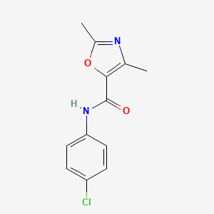 molecular formula C12H11ClN2O2 B2423964 N-(4-chlorophenyl)-2,4-dimethyl-1,3-oxazole-5-carboxamide CAS No. 847399-86-4