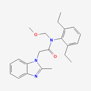 molecular formula C22H27N3O2 B2424004 N-(2,6-diethylphenyl)-N-(methoxymethyl)-2-(2-methyl-1H-1,3-benzodiazol-1-yl)acetamide CAS No. 305346-93-4