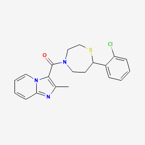 (7-(2-Chlorophenyl)-1,4-thiazepan-4-yl)(2-methylimidazo[1,2-a]pyridin-3-yl)methanone