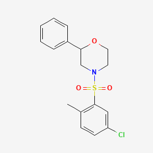 molecular formula C17H18ClNO3S B2424025 4-((5-Chloro-2-methylphenyl)sulfonyl)-2-phenylmorpholine CAS No. 946292-30-4