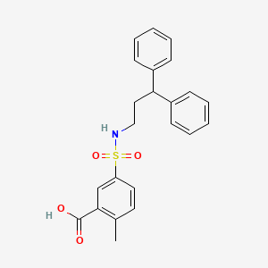 5-[(3,3-Diphenylpropyl)sulfamoyl]-2-methylbenzoic acid