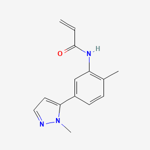 N-[2-methyl-5-(1-methyl-1H-pyrazol-5-yl)phenyl]prop-2-enamide