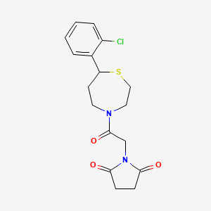 1-(2-(7-(2-Chlorophenyl)-1,4-thiazepan-4-yl)-2-oxoethyl)pyrrolidine-2,5-dione