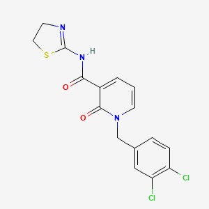 1-(3,4-dichlorobenzyl)-N-(4,5-dihydro-1,3-thiazol-2-yl)-2-oxo-1,2-dihydro-3-pyridinecarboxamide