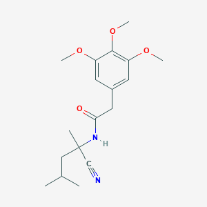 molecular formula C18H26N2O4 B2424048 N-(1-cyano-1,3-dimethylbutyl)-2-(3,4,5-trimethoxyphenyl)acetamide CAS No. 1311929-73-3