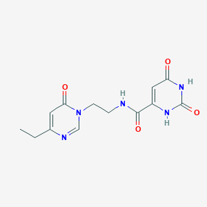 N-(2-(4-ethyl-6-oxopyrimidin-1(6H)-yl)ethyl)-2,6-dioxo-1,2,3,6-tetrahydropyrimidine-4-carboxamide