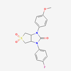 1-(4-fluorophenyl)-3-(4-methoxyphenyl)tetrahydro-1H-thieno[3,4-d]imidazol-2(3H)-one 5,5-dioxide