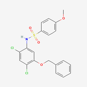 molecular formula C20H17Cl2NO4S B2424057 N-(5-(Benzyloxy)-2,4-dichlorophenyl)-4-methoxybenzenesulfonamide CAS No. 338961-07-2