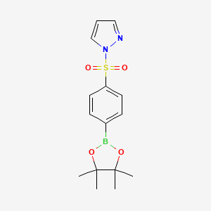 1-{[4-(Tetramethyl-1,3,2-dioxaborolan-2-yl)benzene]sulfonyl}pyrazole