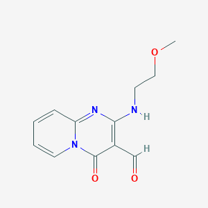 2-((2-methoxyethyl)amino)-4-oxo-4H-pyrido[1,2-a]pyrimidine-3-carbaldehyde
