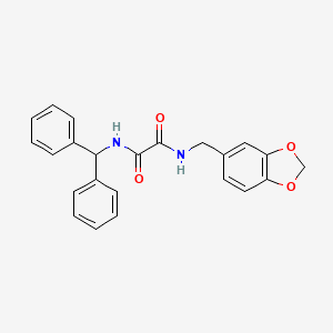 molecular formula C23H20N2O4 B2424062 N1-benzhydryl-N2-(benzo[d][1,3]dioxol-5-ylmethyl)oxalamide CAS No. 941894-27-5