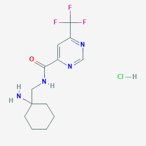 N-[(1-Aminocyclohexyl)methyl]-6-(trifluoromethyl)pyrimidine-4-carboxamide;hydrochloride